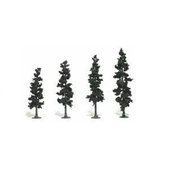 Woodland Scenics WOO1105 4 x 6 in. Realistic Tree Kit Pines Conifer Green WOO1105 - main